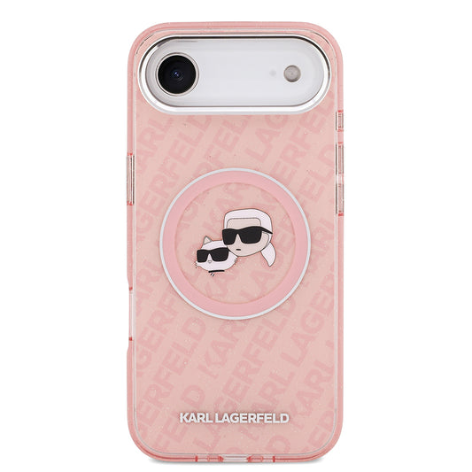 Simli Karl & Choupette iPhone 17 Sparkling Heads Kılıf
