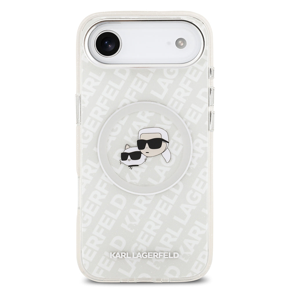Simli Karl & Choupette iPhone 17 Sparkling Heads Kılıf