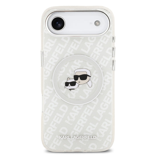Simli Karl & Choupette iPhone 17 Sparkling Heads Kılıf
