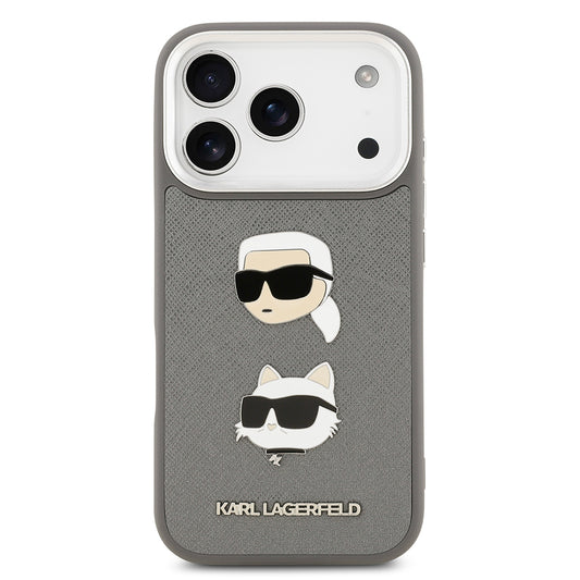 Metal K&C Pin iPhone 17 Pro Logotype Heads Kılıf