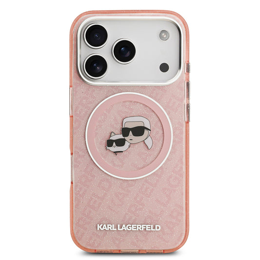 Simli Karl & Choupette iPhone 17 Pro Sparkling Heads Kılıf