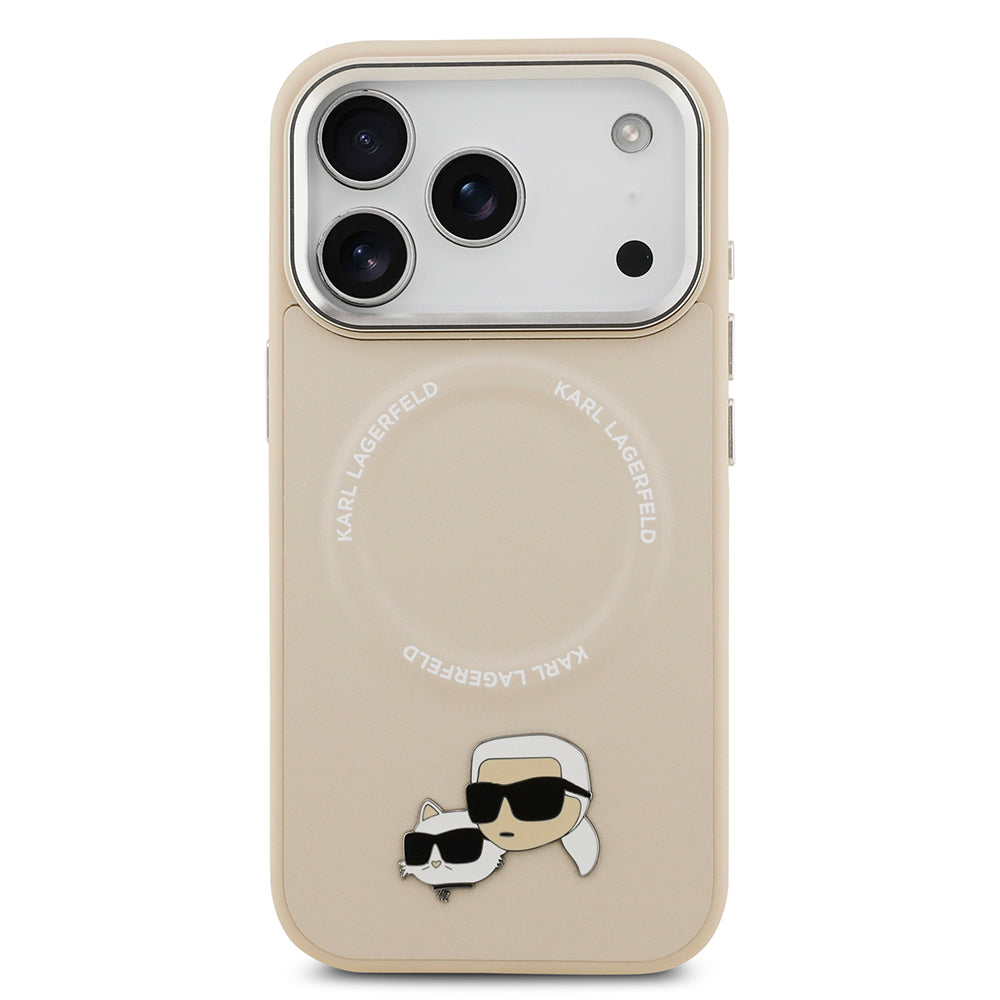 Magsafe Uyumlu Buton Design K&C PU Deri iPhone 17 Pro Max Kılıf