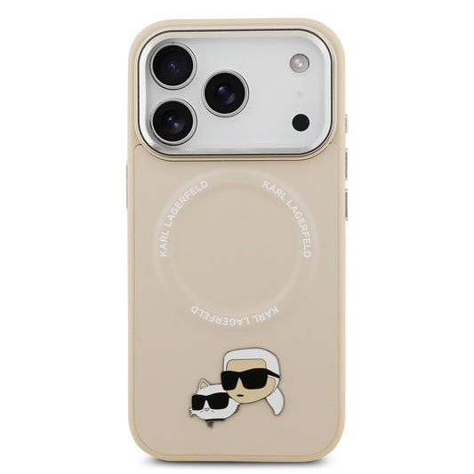 Magsafe Uyumlu Buton Design K&C PU Deri iPhone 17 Pro Max Kılıf