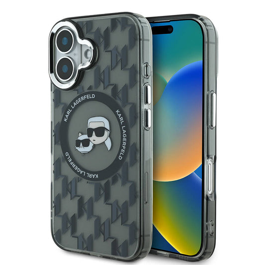 iPhone 16 Magsafe Uyumlu IML Pattern Metal Monogram KC Heads Kılıf