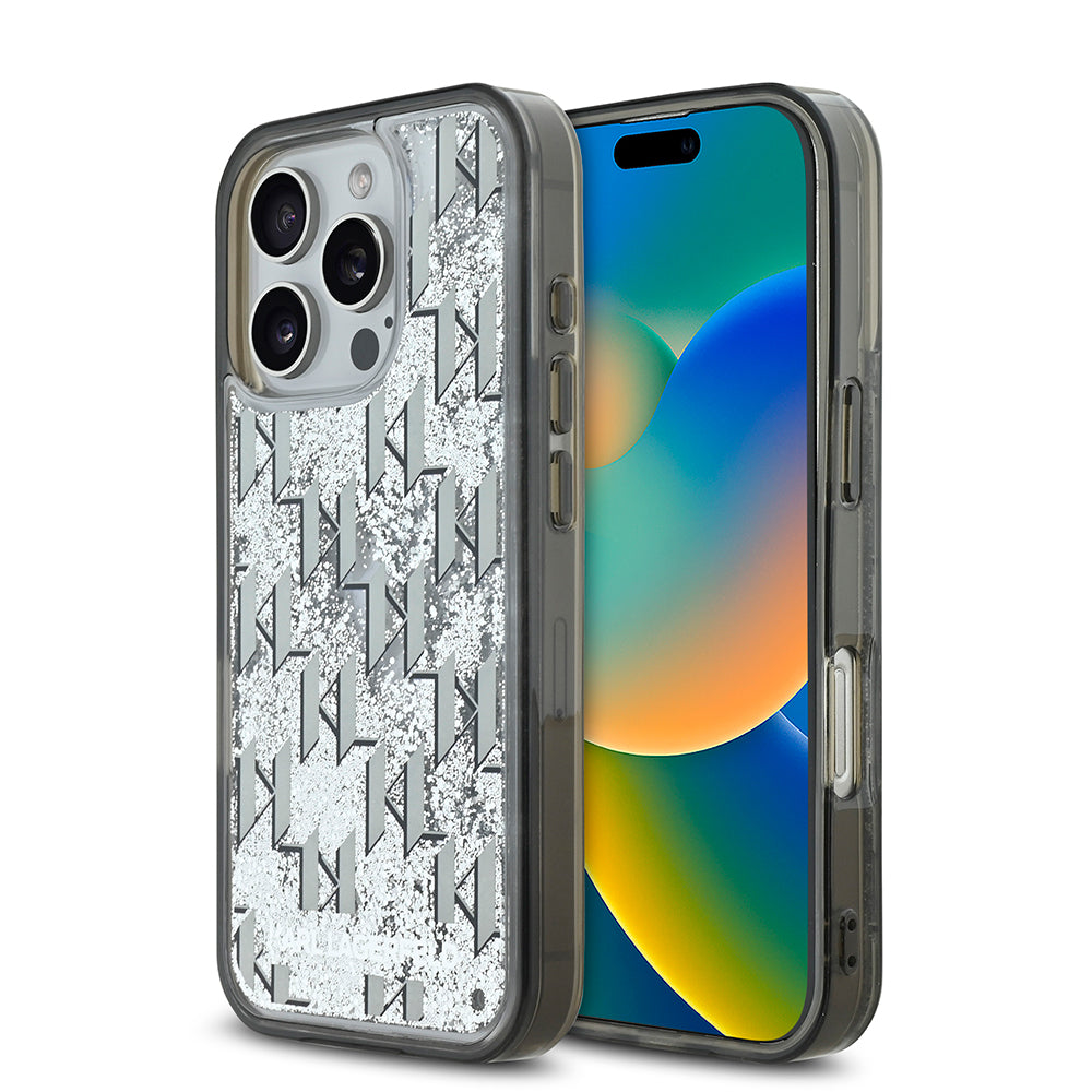 Simli iPhone 16 Pro KL Scribe Monogram Gradient Kılıf