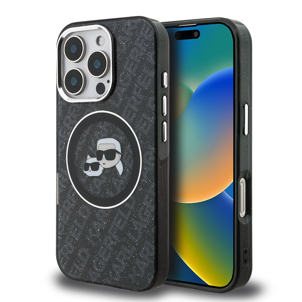 Simli Karl & Choupette iPhone 16 Pro Max Lambent Heads Kılıf