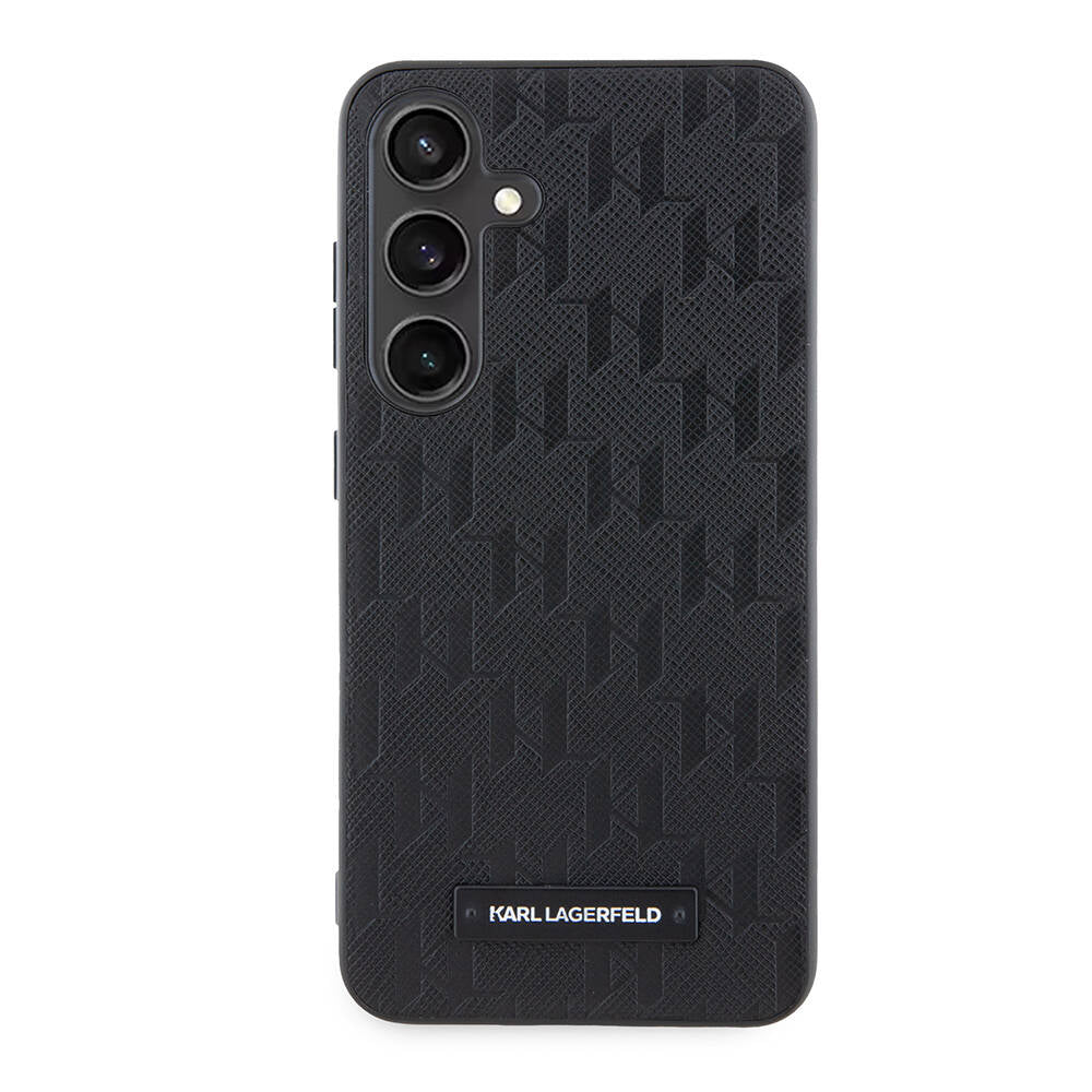 Samsung Saffiano Metal Galaxy S24 Monogram Logo Kılıf
